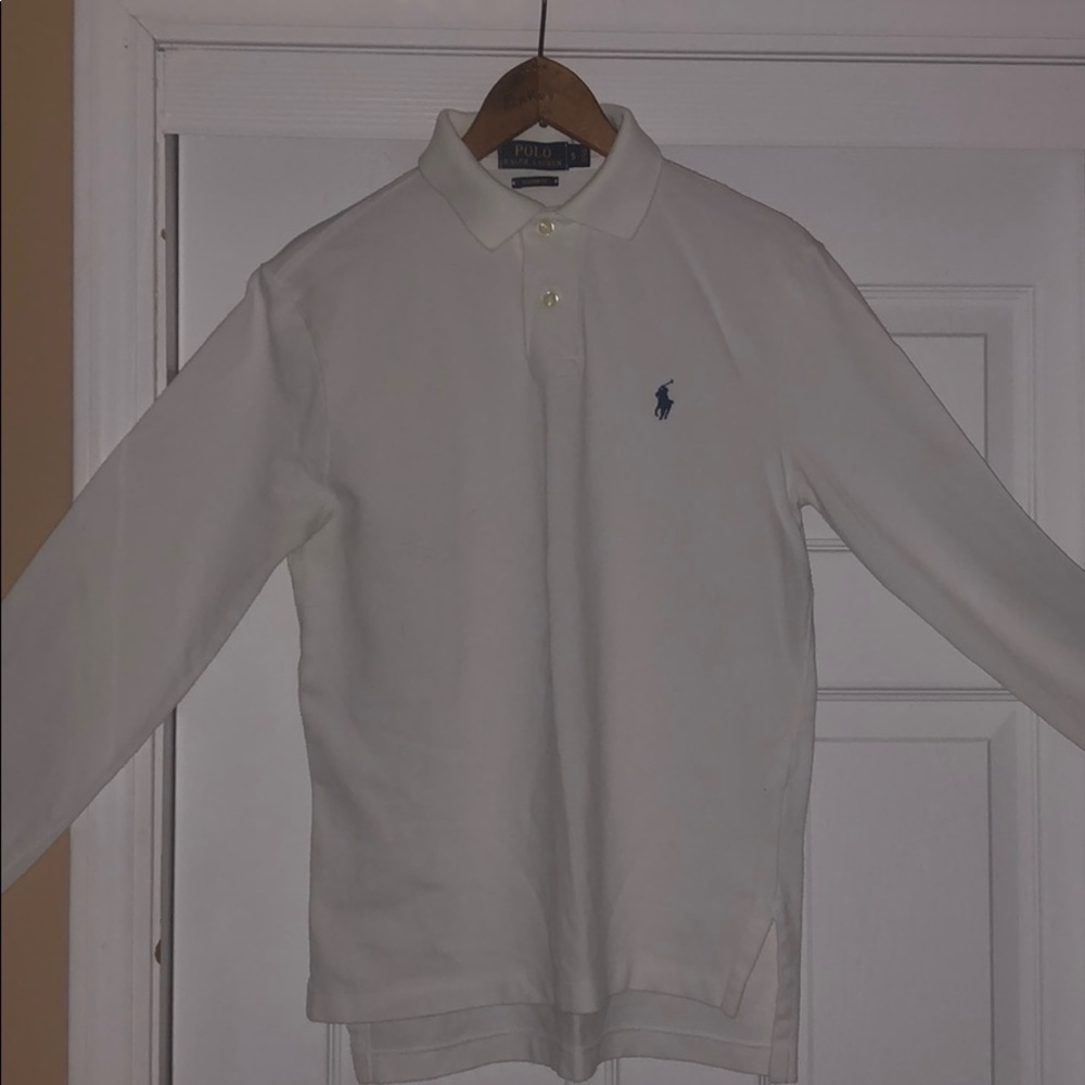 White Long sleeve Polo